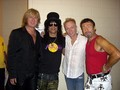 Slash with Joe Elliott, Phil Collen and Paul Rodgers