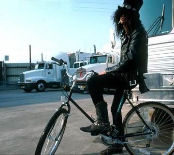 Slash on a bike