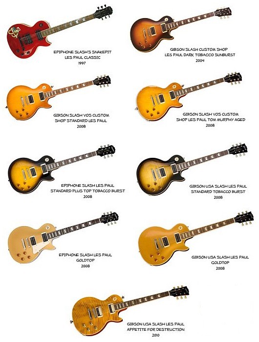 Gibson Slash Les Paul guitars