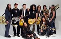 Slash with guitar heroes