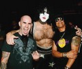 Slash with Scott Ian and Paul Stanley