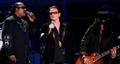 Slash with Stevie Wonder and Bono